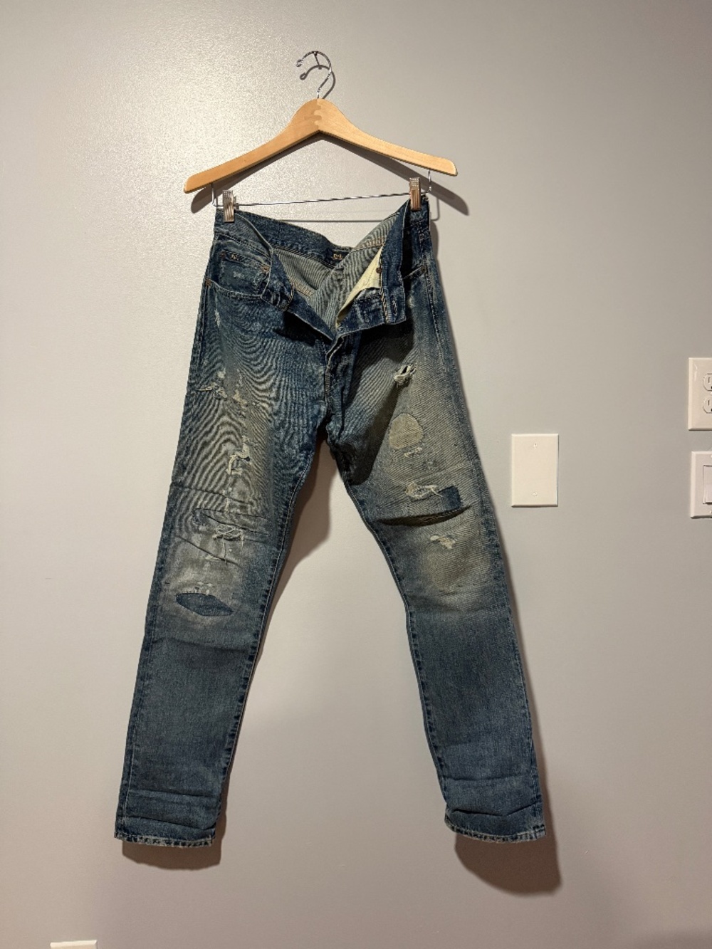 Sullivan Slim Distressed Denim Ralph Lauren